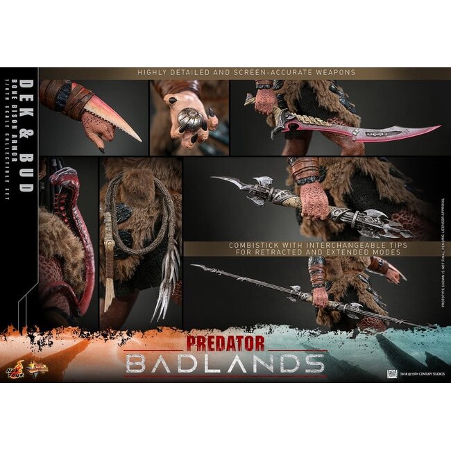 Predator: Badlands Movie Masterpiece Actionfiguren 2er-Pack 1/6 Dek (Knochenbison-Rüstung) und Bud 31 cm