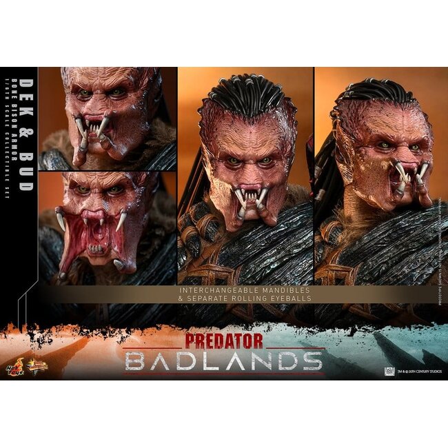 Predator: Badlands Movie Masterpiece Actionfiguren 2er-Pack 1/6 Dek (Knochenbison-Rüstung) und Bud 31 cm