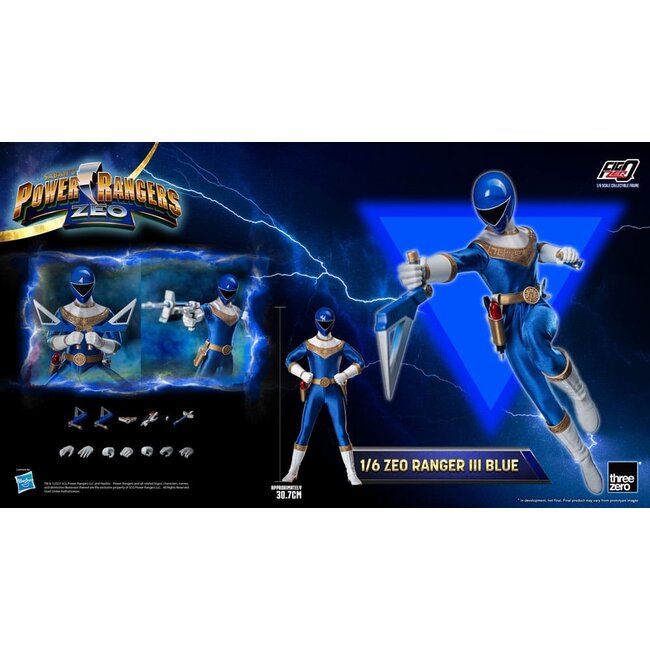 Power Rangers Zeo FigZero Action Figure 1/6 Ranger III Blue 30 cm
