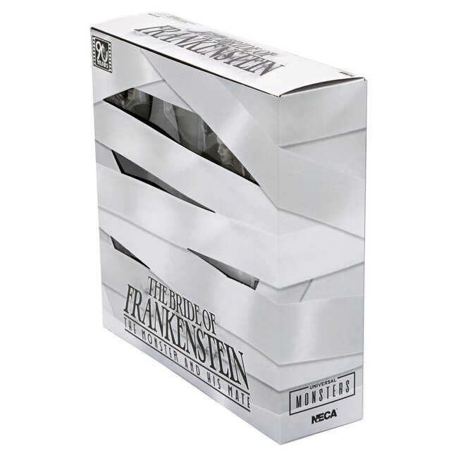 Universal Monsters 2-Pack Action Figure Bride of Frankenstein 90th Anniversary The Monster & His Mate (B&W) 18 cm