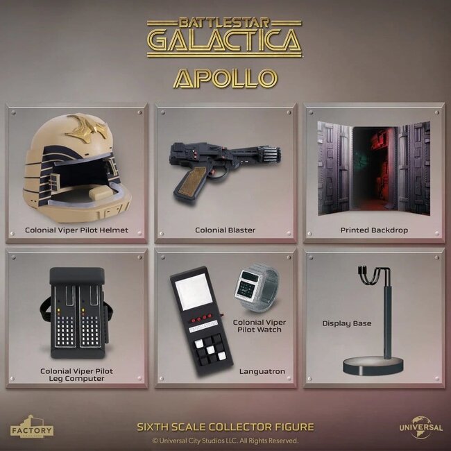 Battlestar Galactica Action Figure 1/6 Captain Apollo 30 cm