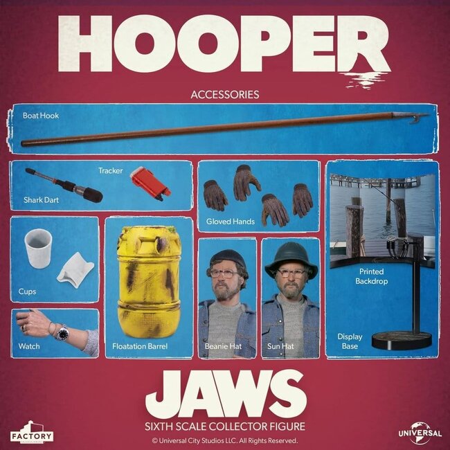 Jaws Actionfigur 1/6 Hooper 30 cm
