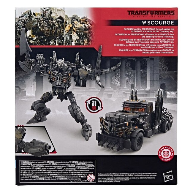 Transformers: Rise of the Beasts Studio Series Leader Class Action Figure Scourge 22 cm