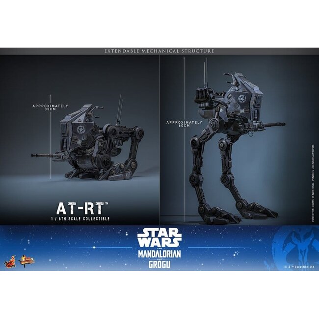 Star Wars: The Mandalorian & Grogu Movie Masterpiece Action Figure Set 1/6 Imperial Remnant AT-RT Driver & AT-RT 60 cm