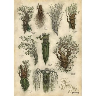 Weta Workshop Lord of the Rings Art Print Ent's of Fangorn Forest 59 x 30 cm