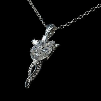 Weta Workshop Herr der Ringe Replika 1/1 Anhänger & Kette Evenstar (Sterlingsilber)