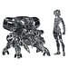 Max Factory Ghost in the Shell PLAMAX minimum factory Plastic Model Kit Motoko Kusanagi with Fuchikoma: Thermoptic Camouflage Ver. 8 cm