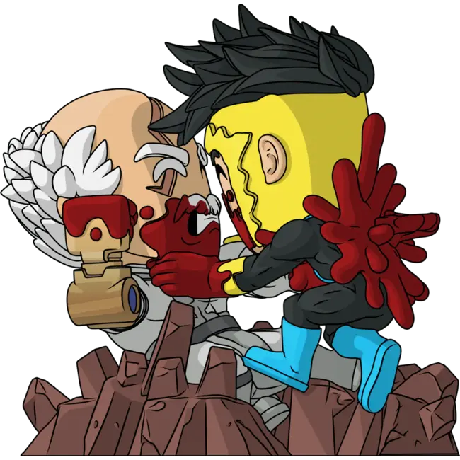 Invincible Vinyl Figure Final Battle Invincible vs Conquest 12 cm