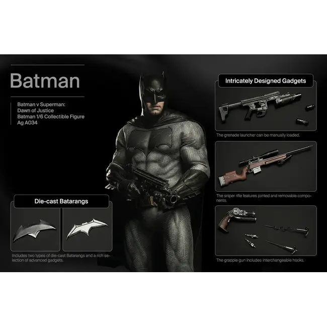 DC Comics Batman v Superman Action Figure 1/6 Batman (Ben Affleck) 30 cm