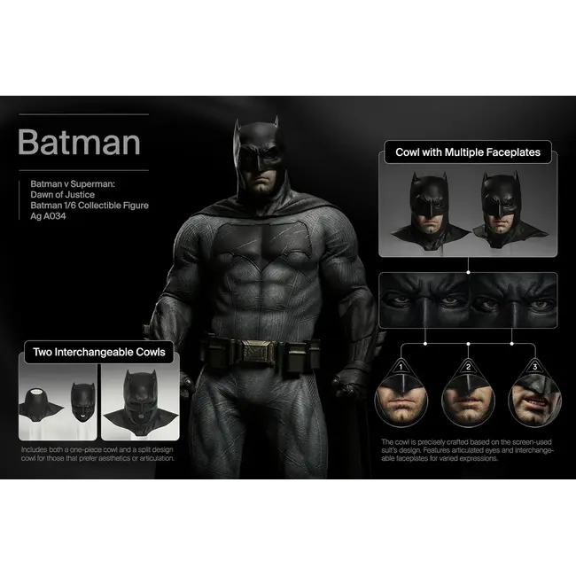 DC Comics Batman v Superman Actionfigur 1/6 Batman (Ben Affleck) 30 cm