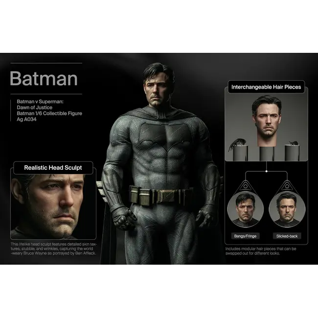 DC Comics Batman v Superman Actionfigur 1/6 Batman (Ben Affleck) 30 cm