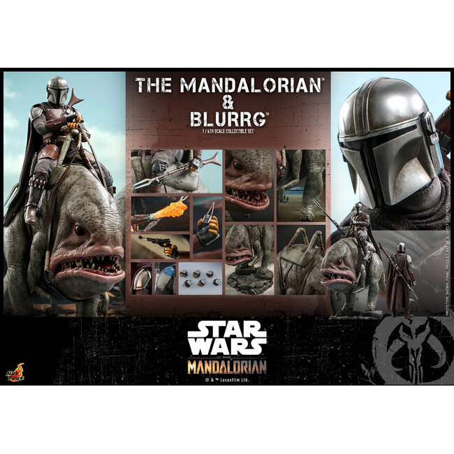 Star Wars The Mandalorian Actionfiguren-Doppelpack 1/6 The Mandalorian & Blurrg 37 cm