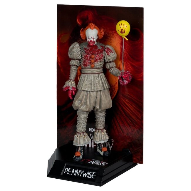 Willkommen in Derry – Movie Maniacs Figur Pennywise (blutig) 16 cm