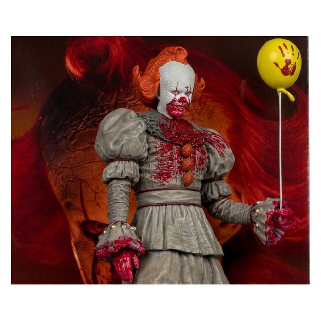 Willkommen in Derry – Movie Maniacs Figur Pennywise (blutig) 16 cm