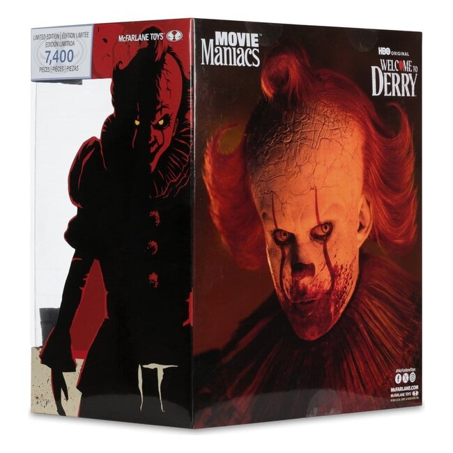 Willkommen in Derry – Movie Maniacs Figur Pennywise (blutig) 16 cm