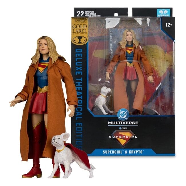 Supergirl (2026) DC Theatrical Deluxe Edition Action Figure Supergirl & Krypto (Gold Label) 17 cm