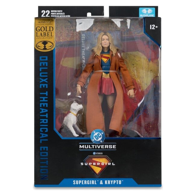 Supergirl (2026) DC Theatrical Deluxe Edition Action Figure Supergirl & Krypto (Gold Label) 17 cm