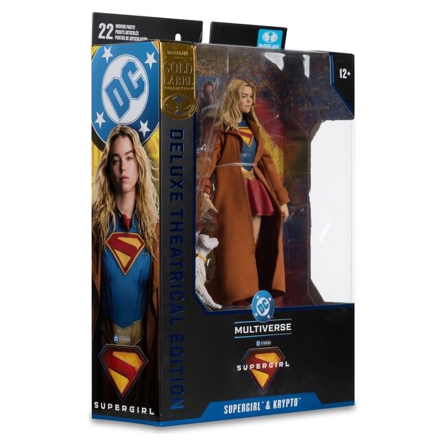 Supergirl (2026) DC Theatrical Deluxe Edition Action Figure Supergirl & Krypto (Gold Label) 17 cm
