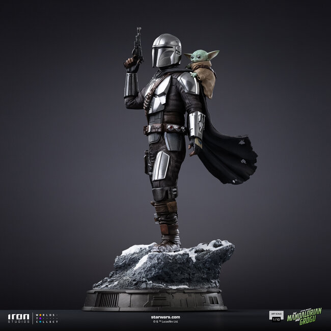 The Mandalorian Filmkunst-Statue im Maßstab 1:10: Der Mandalorianer und Grogu, 24 cm