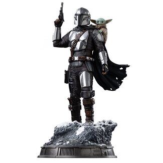 Iron Studios The Mandalorian Filmkunst-Statue im Maßstab 1:10: Der Mandalorianer und Grogu, 24 cm