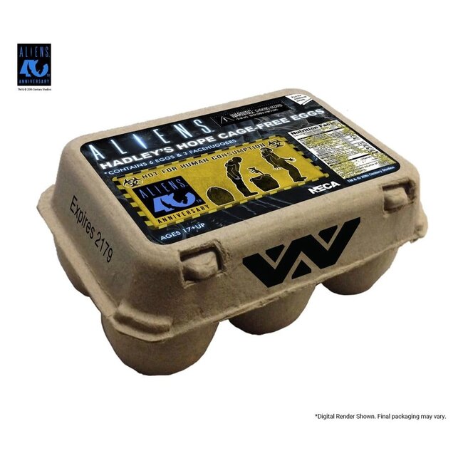 Aliens 6er-Pack Zubehörset Karton mit Alien-Eiern (40. Jubiläum)