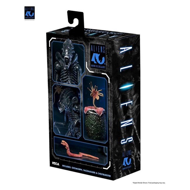 Aliens Ultimate Actionfigur Krieger (1986) Xenomorph Schwarz (40. Jubiläum) 23 cm