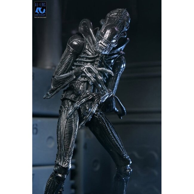 Aliens Ultimate Action Figure Warrior (1986) Xenomorph Black (40th Anniversary) 23 cm