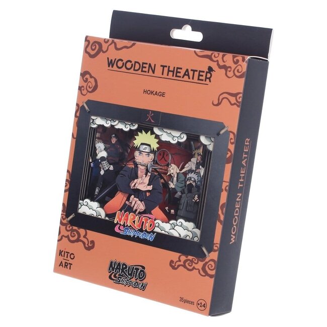 Naruto Model Kit Wooden Theatre Hokage (Medium) 10 cm
