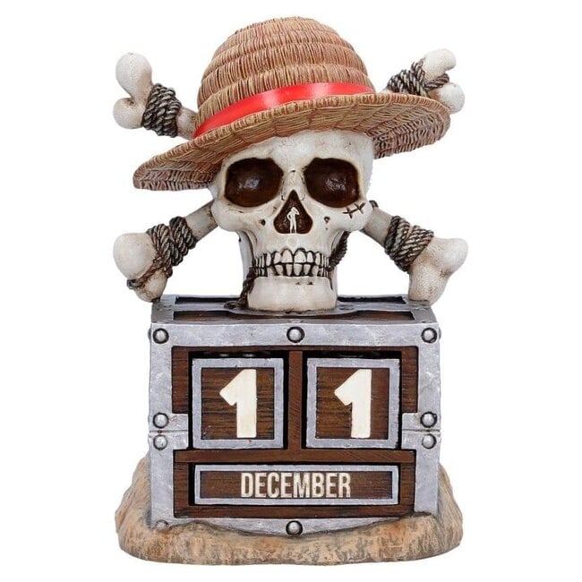 Nemesis Now One Piece Perpetual Calendar Luffy Jolly Roger 16 cm