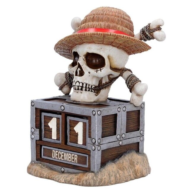 One Piece Perpetual Calendar Luffy Jolly Roger 16 cm