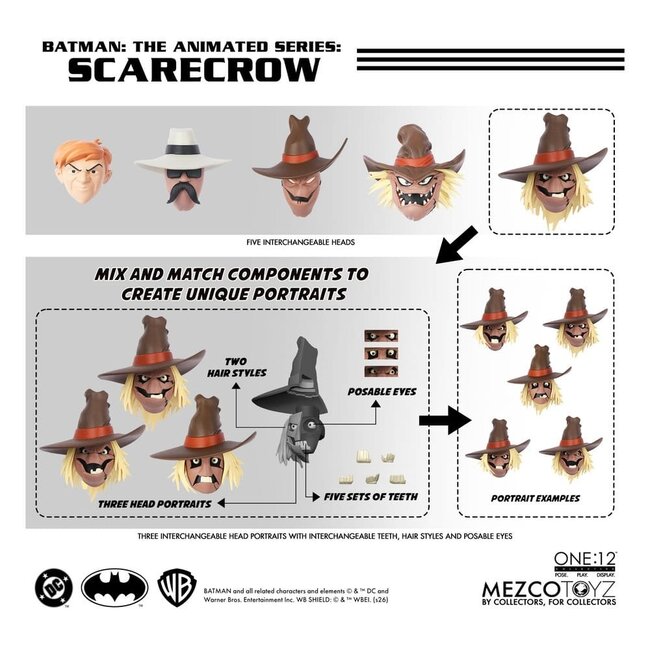 Batman: The Animated Series One:12 Collective Action Figure Scarecrow 17 cm