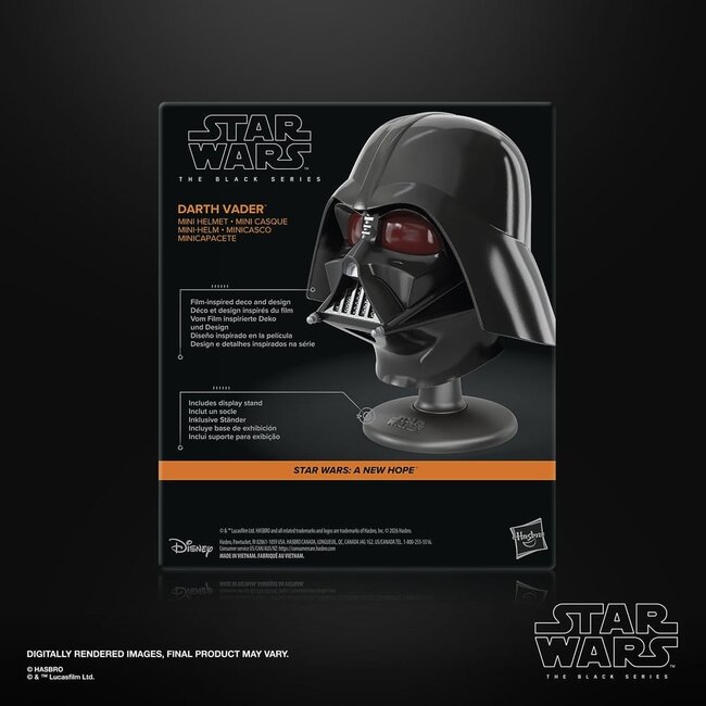Star Wars Episode IV Black Series Mini Helmet Darth Vader 15 cm