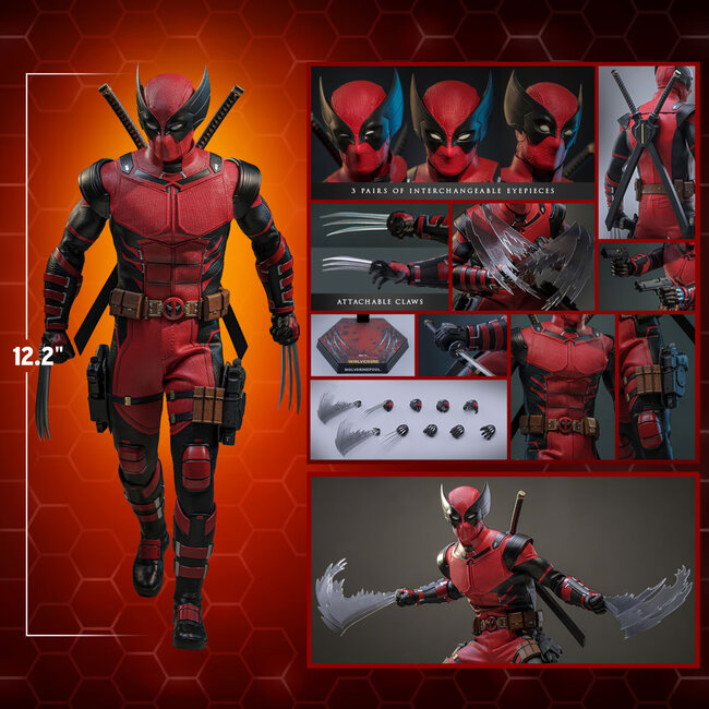 Deadpool & Wolverine Movie Masterpiece Actionfigur 1/6 Wolverinepool Hot Toys Exklusiv 31 cm