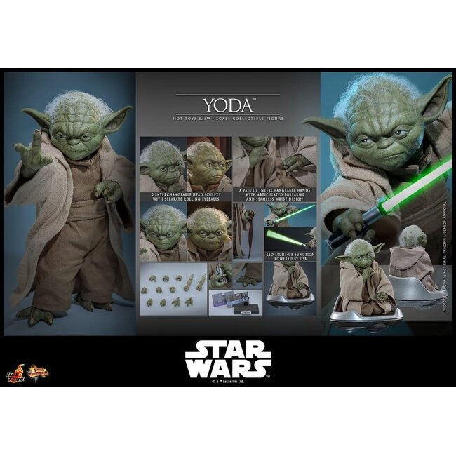 Star Wars: Die Rache der Sith – Film-Meisterwerk-Actionfigur 1/6 Yoda 14 cm