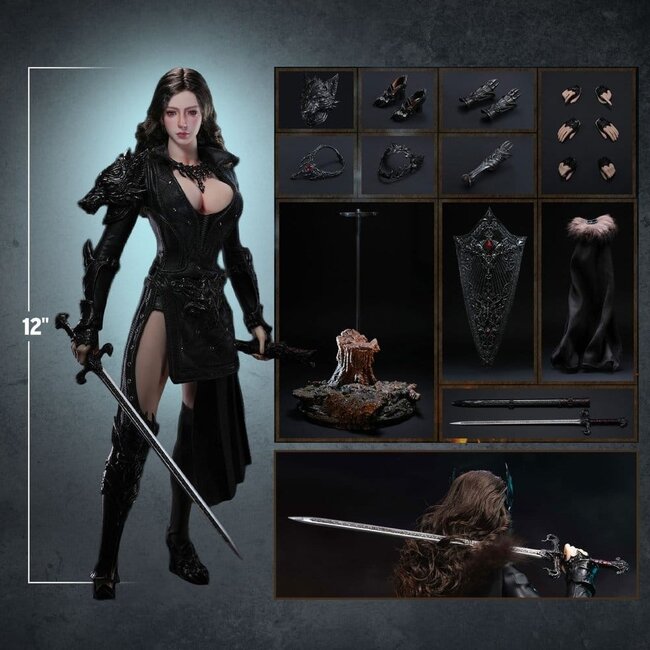 Die Verlobte aus „Das Mädchen unter Wolfs Schutz“ – Actionfigur 1/6 Eleanor (Schwarz) 30 cm
