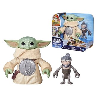 Hasbro Star Wars: The Mandalorian & Grogu Electronic Action Figure Huggin' Grogu & Anzellan 17 cm