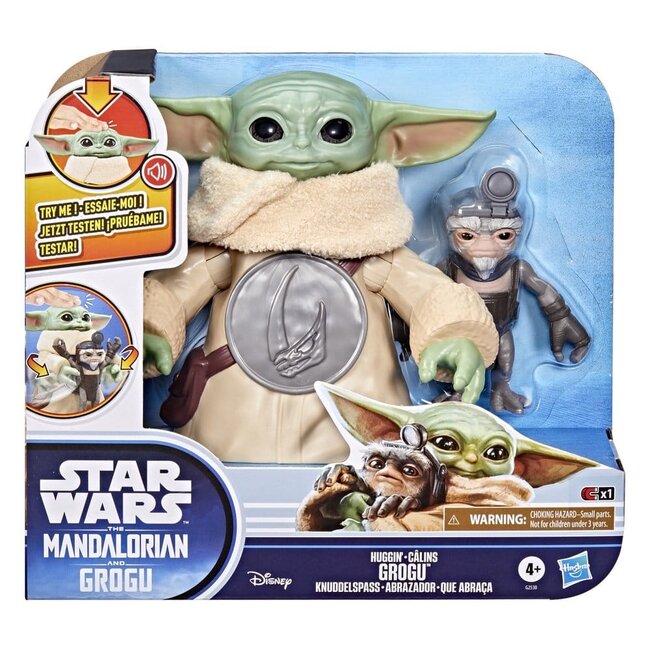 Star Wars: The Mandalorian & Grogu Electronic Action Figure Huggin' Grogu & Anzellan 17 cm