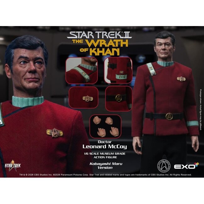 Star Trek II: Der Zorn des Khan Actionfigur 1/6 Dr. Leonard McCoy Kobayashi Maru Version 30 cm