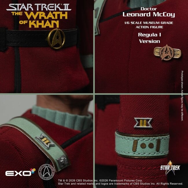 Star Trek II: Der Zorn des Khan Actionfigur 1/6 Dr. Leonard McCoy Regula I Version 30 cm