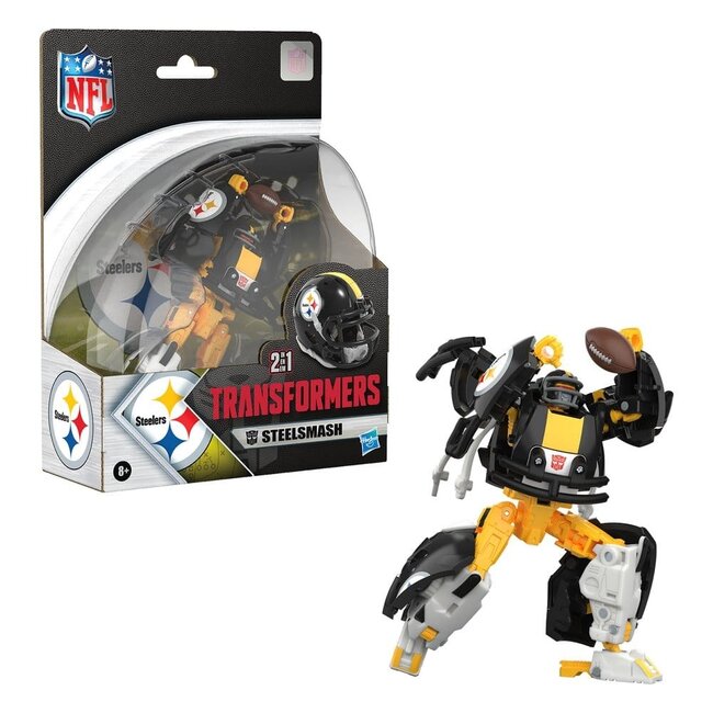 Transformers x NFL Actionfigur Pittsburgh Steelers: Steelsmash 14 cm