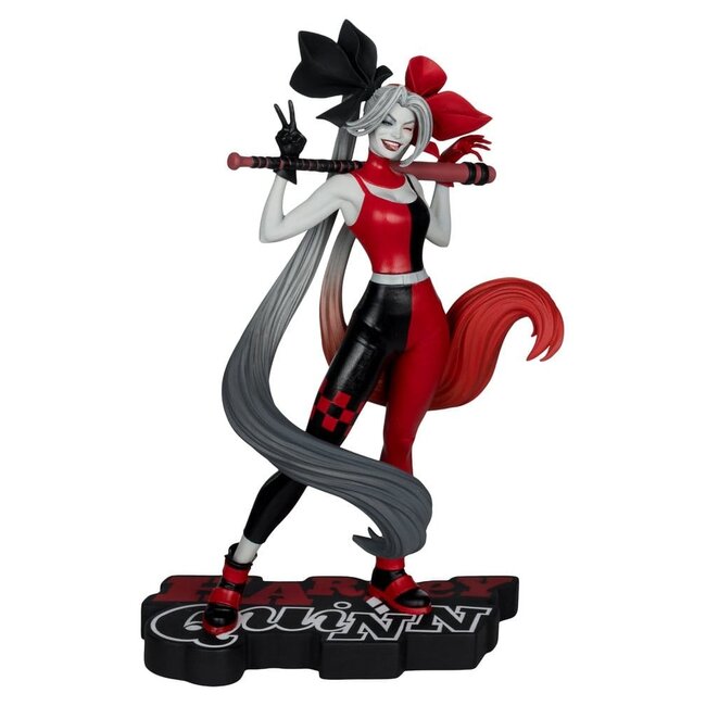 DC Direct Harley Quinn: Rot-Weiß-Schwarze Statue 1/10 Harley Quinn von Alex Garner 21 cm