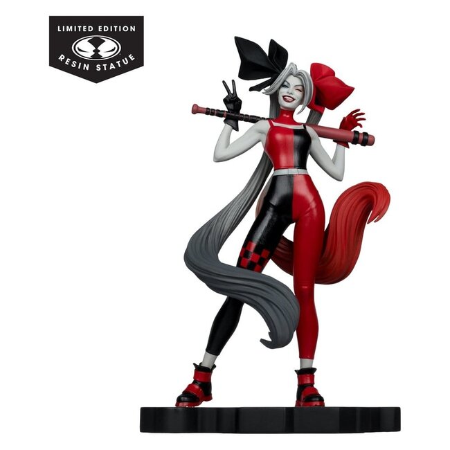 DC Direct Harley Quinn: Rot-Weiß-Schwarze Statue 1/10 Harley Quinn von Alex Garner 21 cm