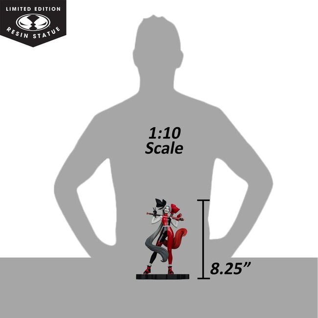 DC Direct Harley Quinn: Rot-Weiß-Schwarze Statue 1/10 Harley Quinn von Alex Garner 21 cm