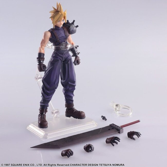 Final Fantasy VII Bring Arts Actionfigur Cloud Strife Digital Plus Edition 15 cm