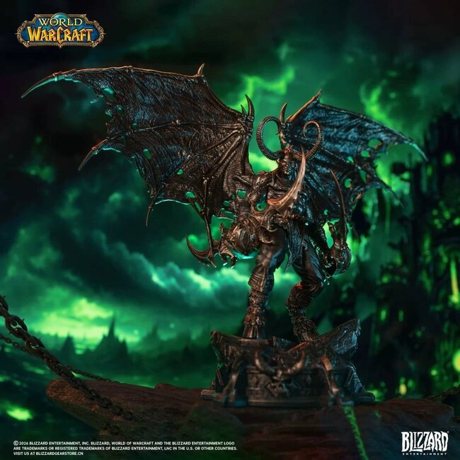 World of Warcraft Statue im Maßstab 1:10: Illidan Sturmgrimm (Bronzefarben), 34 cm