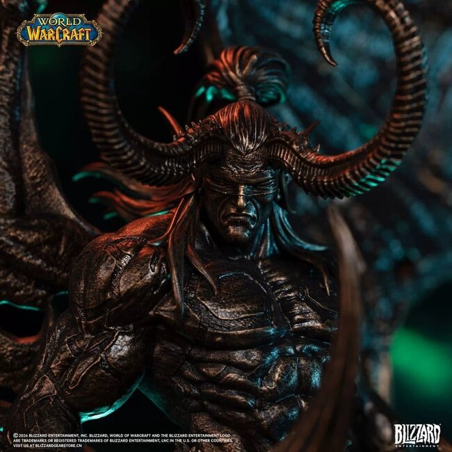 World of Warcraft Statue im Maßstab 1:10: Illidan Sturmgrimm (Bronzefarben), 34 cm
