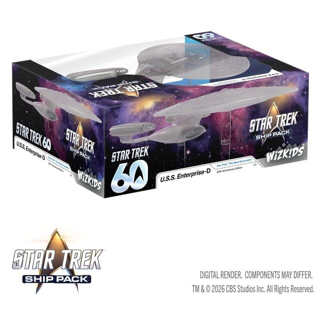 Star Trek Schiffsset, vorbemalte Miniaturen in Box, USS Enterprise – 60. Jubiläumsausgabe, 22 cm