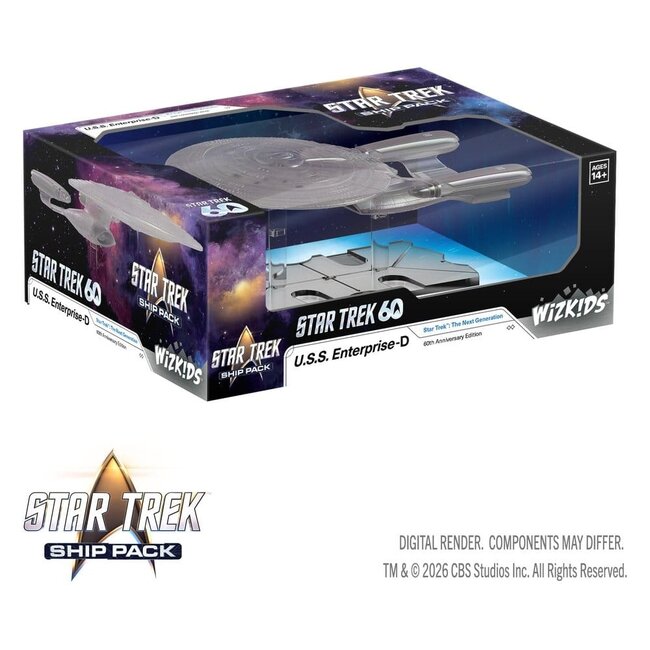 Star Trek Schiffsset, vorbemalte Miniaturen in Box, USS Enterprise – 60. Jubiläumsausgabe, 22 cm