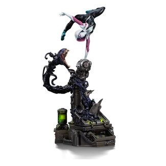 Iron Studios Spider-Man vs. Schurken – Kunststatue im Maßstab 1:10 – Ghost Spider Diorama – 34 cm