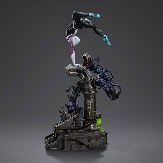 Spider-Man vs. Schurken – Kunststatue im Maßstab 1:10 – Ghost Spider Diorama – 34 cm